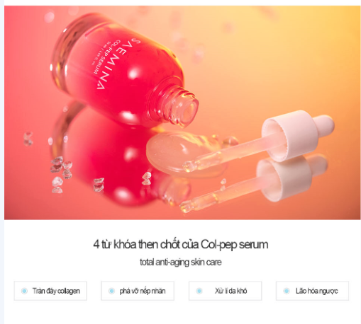 SERUM COLLAGEN DƯỠNG TRẮNG MỜ NÁM SAEMINA COL-PEP SERUM