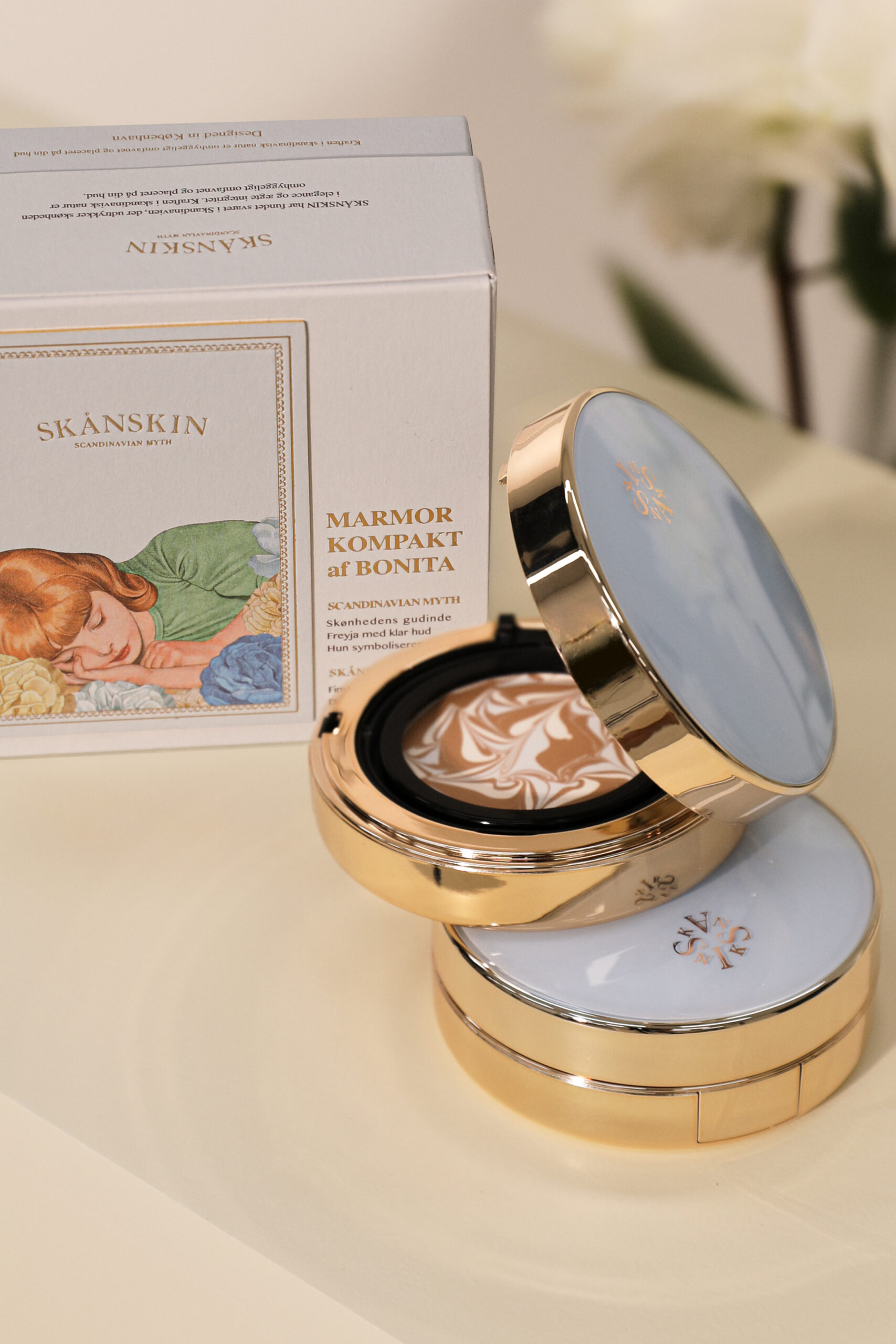 Phấn Tươi Skanskin Marmor Kompakt af Bonita SPF 50+/ PA ++++